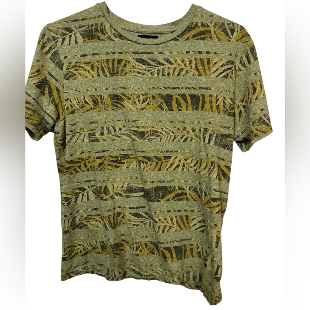Jack & Jones Premium High End Green Striped Leaves Men’s S T-Shirt